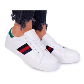 SEA Zapatos Deportivos De Mujer Con Correas AceGu Blancas Y Verdes blanco