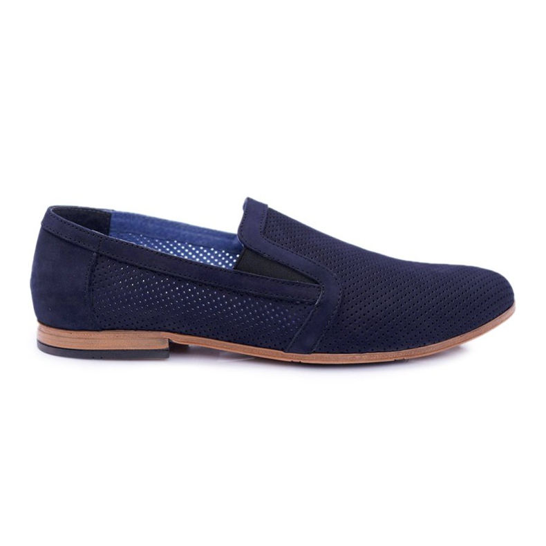 Mocasines sin cordones para hombre azul marino Bednarek Munero
