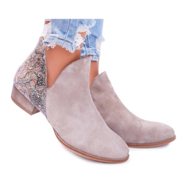 Botas Planas Mujer Maciejka Spring Leather Beige 04091-04