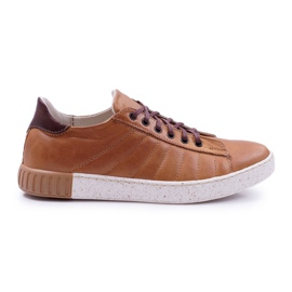 Bednarek Polish Shoes Brogues para hombre Bednarek Leather Sports Suela plana Brown Geos marrón