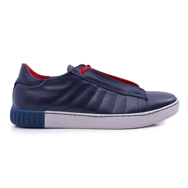 Bednarek Polish Shoes Zapatos Brogues Bednarek Sport De Cuero Sin Malla Para Hombre Azul Marino Geos