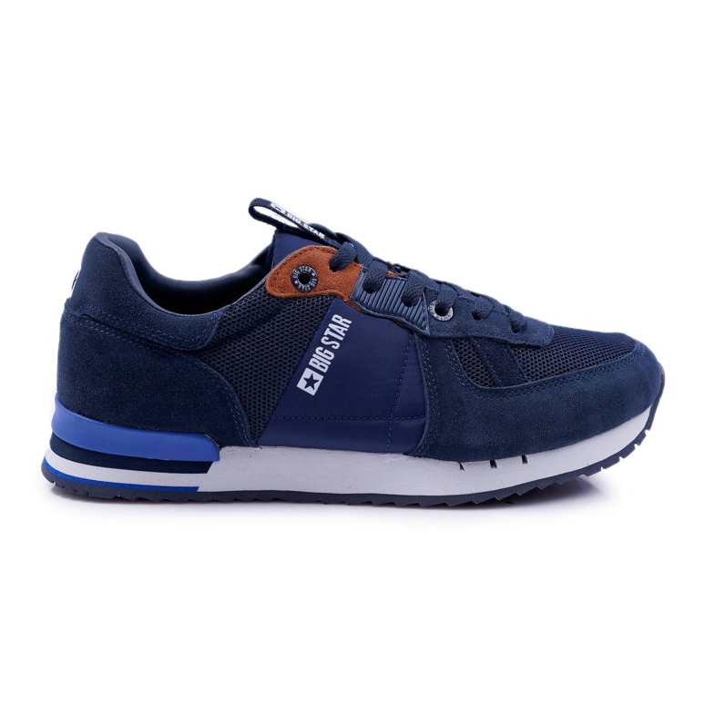 Zapatos Deportivos Para Hombre Big Star Suede Leather Azul Marino DD174321