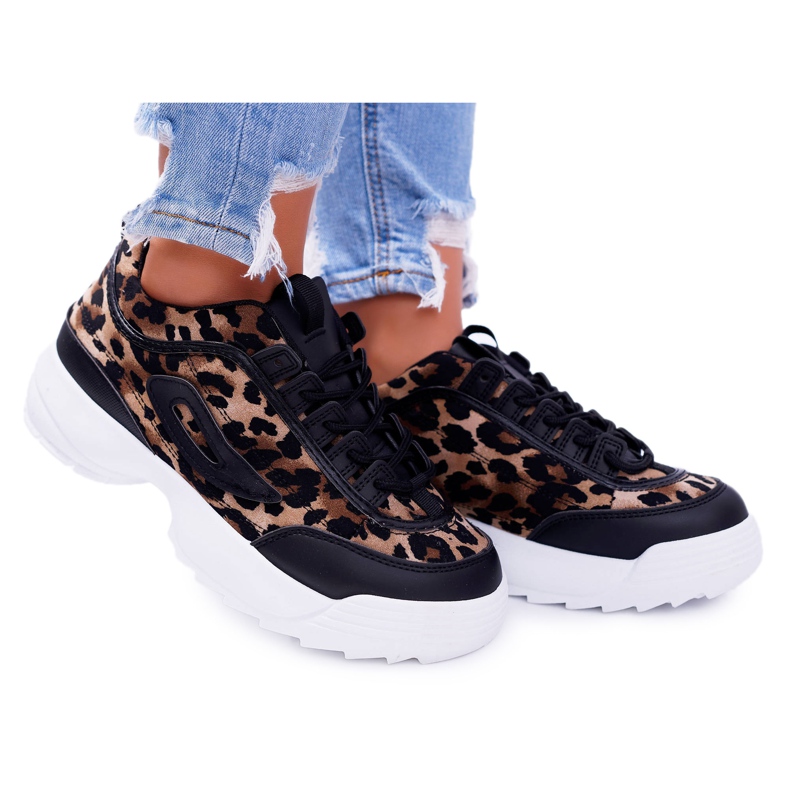 NFR Zapatos Deportivos Mujer Negros Leopardo Faqundo marrón multicolor NFR Zapatos Deportivos Mujer Negros Leopardo Faqundo marrón multicolor