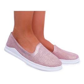 S.Barski Zapatos Brogues de cuero sin cordones Lordsy Pink Lordi rosado