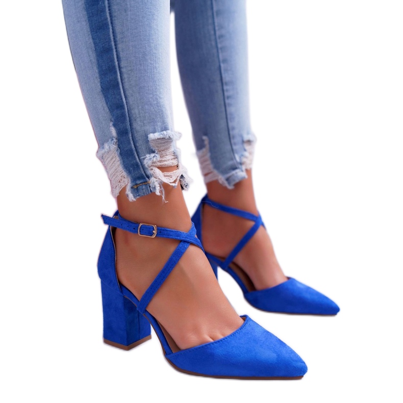 PS1 Zapatos de salón con tacón para mujer en Spitz Cornflower Cosmo azul