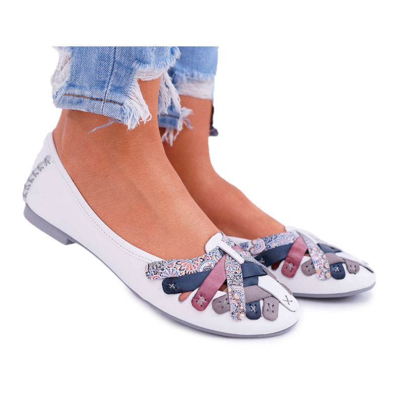 Bailarinas Mujer Maciejka Leather White 01358 blanco