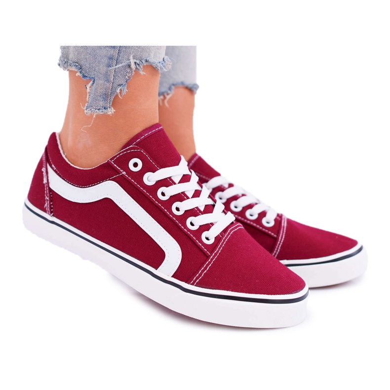 NEWS Zapatillas Mujer Burdeos Bestro rojo