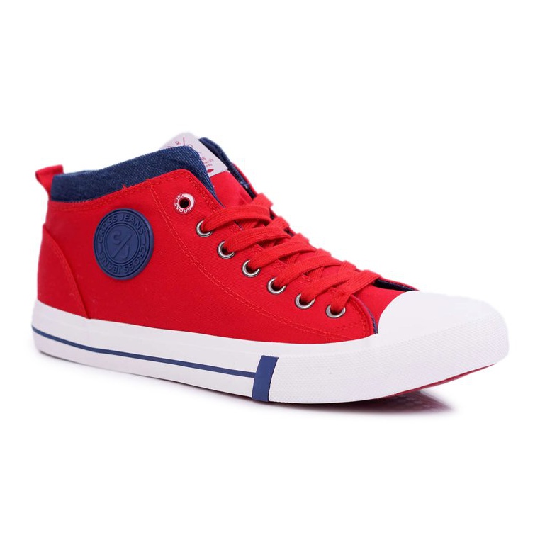 Zapatillas de hombre High Cross Jeans Material Red DD1R4059 rojo