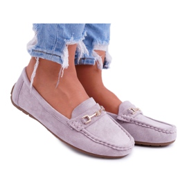 CON Mocasines Mujer Lila Claro Eco-ante Lila Pink Think rosa