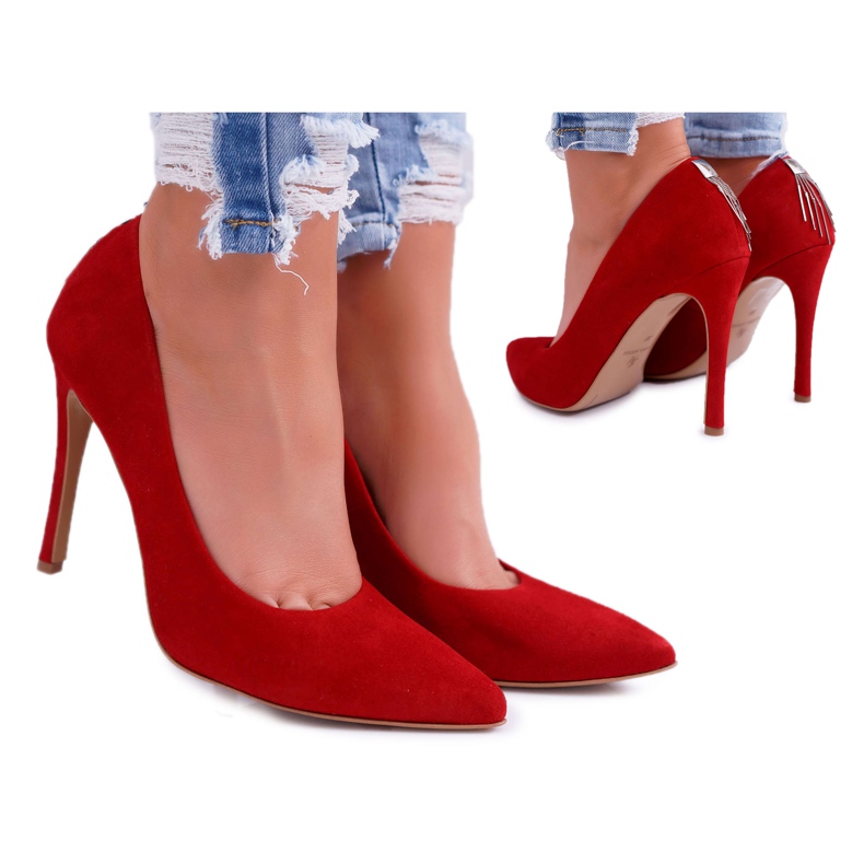 Stilettos Mujer Laura Messi 1727 Ante Rojo Valentine