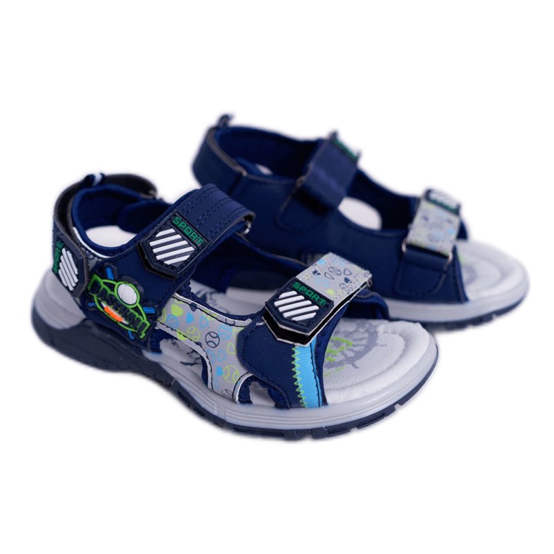 FRROCK Sandalias Infantil Niño Niño Con Velcro Azul Marino Reksio