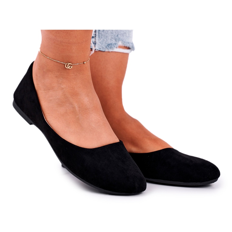 EVE Ballerinas de gamuza femenina 9bl02-1031 Black Lasota negro