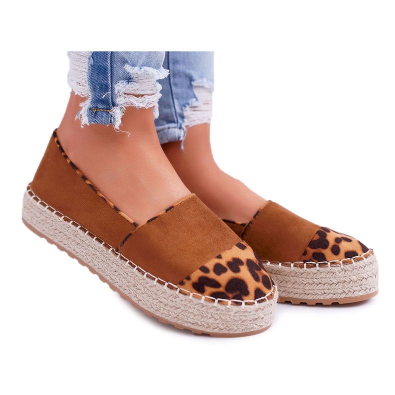 Alpargatas de mujer Camel Platform Ringer marrón