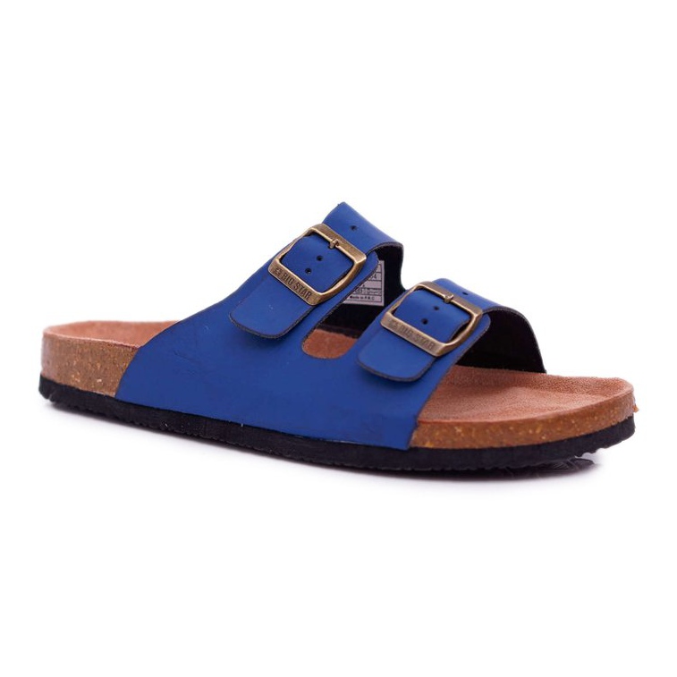 Pantuflas De Hombre Con Hebillas Big Star Azul Marino DD174604