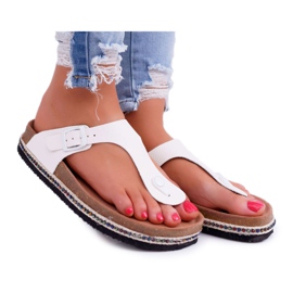 Chanclas blancas de mujer Big Star DD274130 blanco