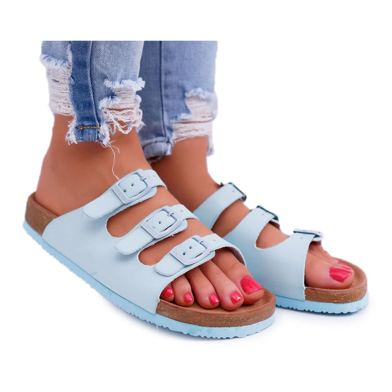 Pantuflas de Mujer Celeste Big Star DD274137 azul