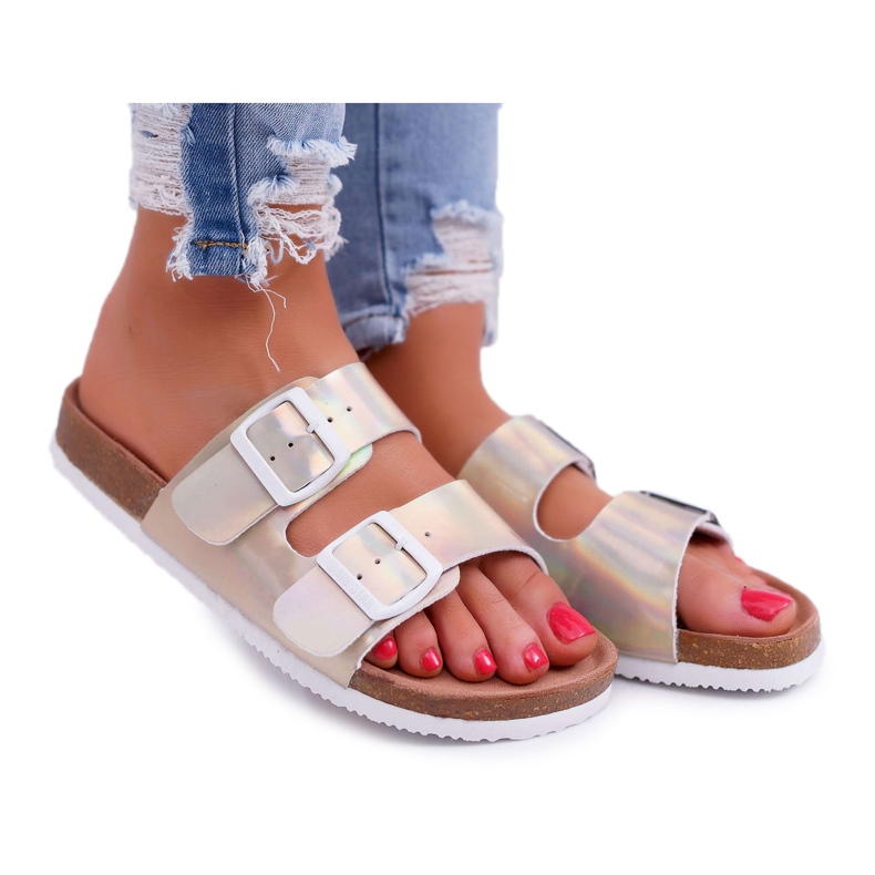 Pantuflas doradas para mujer Big Star DD274135 dorado