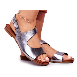 Laura Messi Sandalias de Mujer 1116 Cuero Metálico Vollare multicolor gris Laura Messi Sandalias de Mujer 1116 Cuero Metálico Vollare multicolor gris