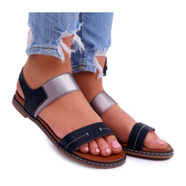 Sandalias Mujer Planas Sergio Leone SK014 Negro Agrina