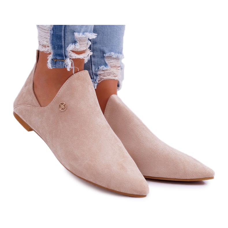 Botas Lu Boo con recortes Chelsea beige