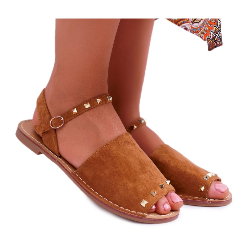Sandalias Mujer Lu Boo Suede Camel Silena marrón