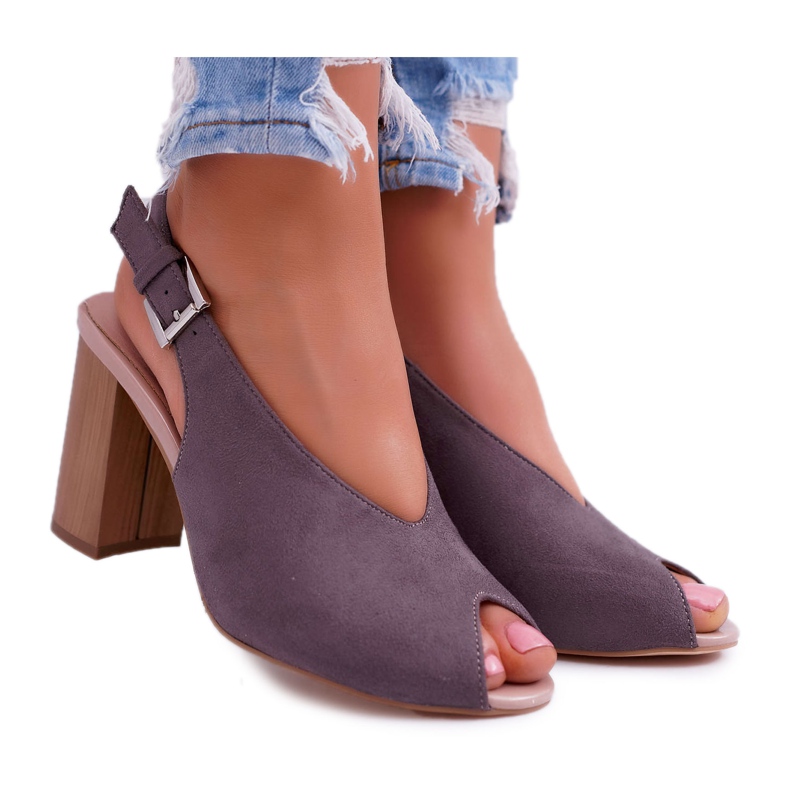 EVE Sandalias Mujer Ante Gris Oscuro Celian