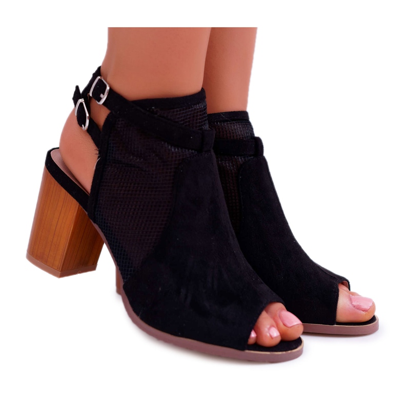 EVE Sandalias Mujer Ante Negro Thido