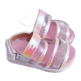 FRROCK Sandalias infantiles con velcro para niña Matylda rosa