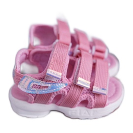 FRROCK Sandalias Infantiles Con Velcro Para Niña Pink Kimmi rosado