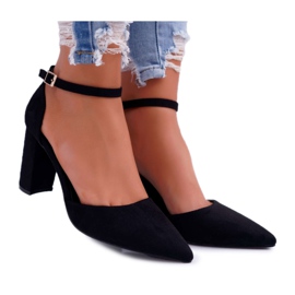 FRBS Zapatos De Salón Con Tacón De Mujer Negro Grette