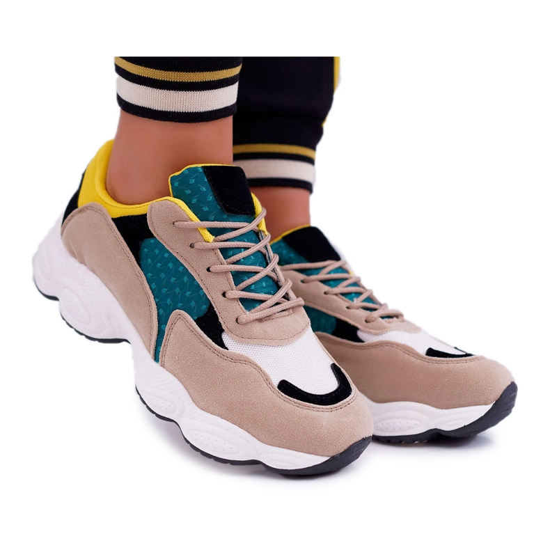 NFR Zapatillas Deportivas Mujer Ante Verde Amarillo Lollipop multicolor