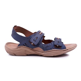 Mario Boschetti Sandalias Hombre Piel Azul Marino Lop