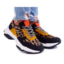 Zapatillas Deportivas Mujer Suela Gruesa Leopardo Sevana marrón negro Zapatillas Deportivas Mujer Suela Gruesa Leopardo Sevana marrón negro