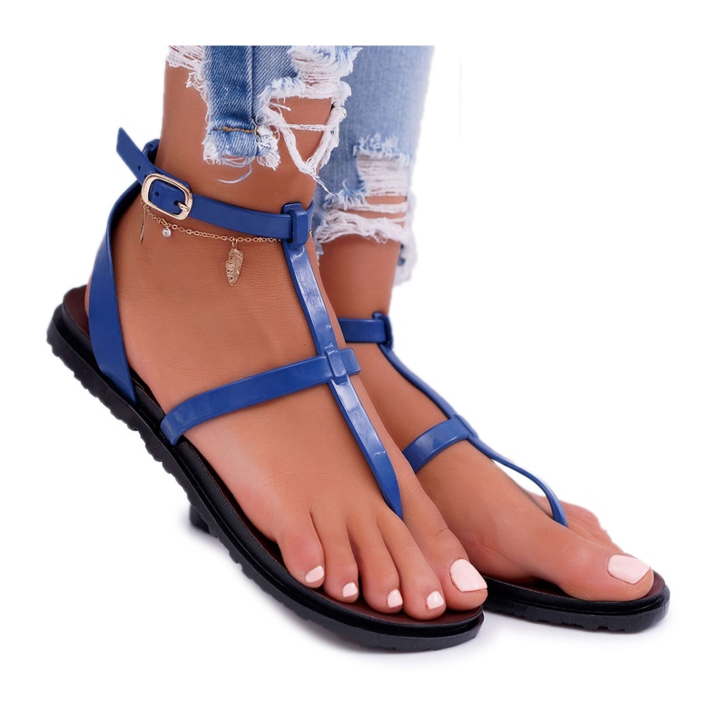 Sandalias Lu Boo Roman women, Japanese Lento Azul marino