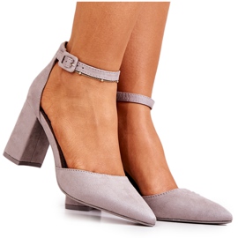 PS1 De Mujer Zapatos De Salón Con Tacón Ante Gris Harye