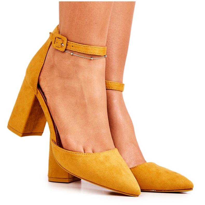 PS1 De Mujer Zapatos De Salón Con Tacón Ante Amarillo Harye PS1 De Mujer Zapatos De Salón Con Tacón Ante Amarillo Harye