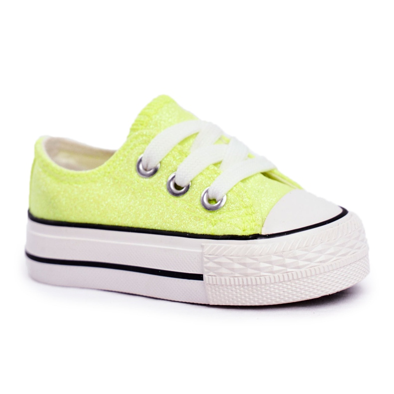 FRROCK Zapatillas para niños Brocade Lime Neon Misty amarillo