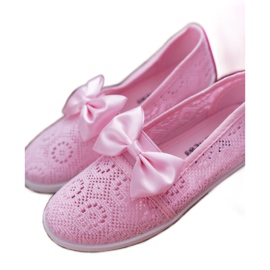 EVE Zapatillas Infantiles Juveniles Encaje Rosa Dudi