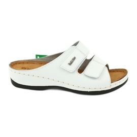 Chanclas de cuero para mujeres inblu 158d107 blanco