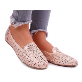 Bailarinas para mujer Lu Boo Braided Rose Gold 4Ever rosa