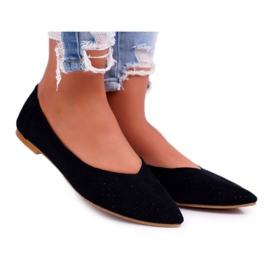 Bailarinas de mujer Lu Boo Calado Negro Postre