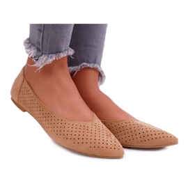 Bailarinas para mujer Lu Boo Camel Dessert marrón