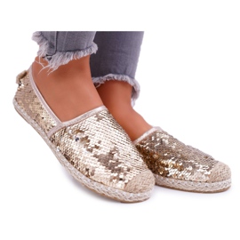 Alpargatas de Mujer Lu Boo Gold Sequins Destino dorado