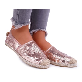 Alpargatas de Mujer Lu Boo Pink Sequins Destino rosa
