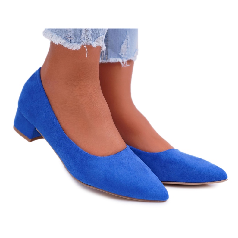 PS1 Zapatos De Salón Clásicos Para Mujer Ante Azul Rheya PS1 Zapatos De Salón Clásicos Para Mujer Ante Azul Rheya