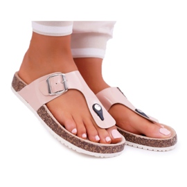 SEA Pantuflas De Mujer Chanclas Sobre Corchos, Paleta Rosa Lacada rosado