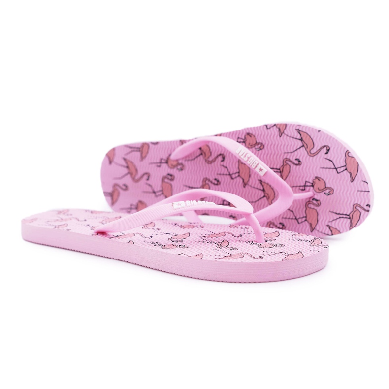 Pantuflas de Mujer Chanclas Big Star Pink Flamingos AA274A176 rosado