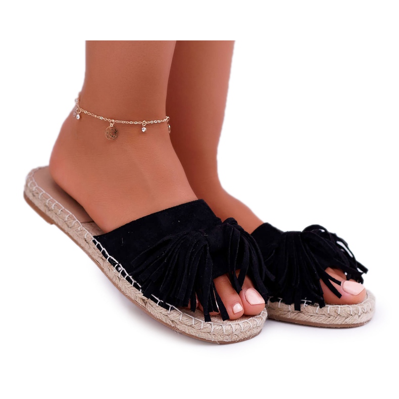 PV1 Pantuflas de mujer Boho Vices 8458 negras negro PV1 Pantuflas de mujer Boho Vices 8458 negras negro