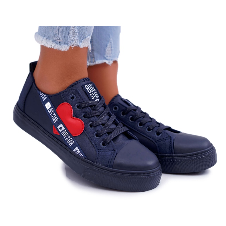 Sneakers de Mujer Big Star Azul Marino con corazón EE274258