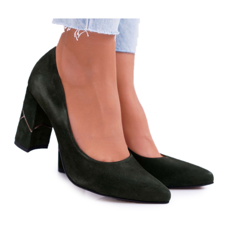 Salón Mujer Laura Messi Suede Olive 2050 Tiffany verde